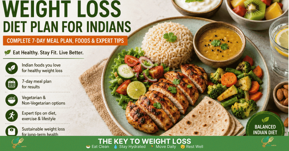 Read more about the article Weight Loss Diet Plan for Indians: The Complete Science-Backed Guide