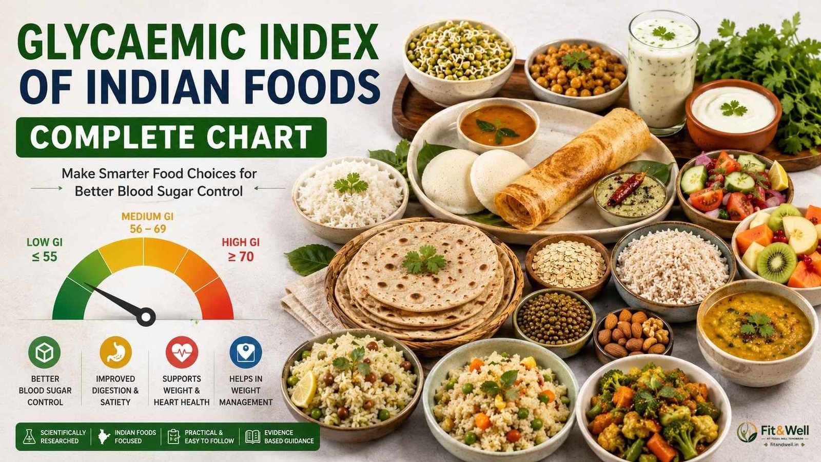 Read more about the article Glycaemic Index of Indian Foods: A Practical Chart for Everyday Meals