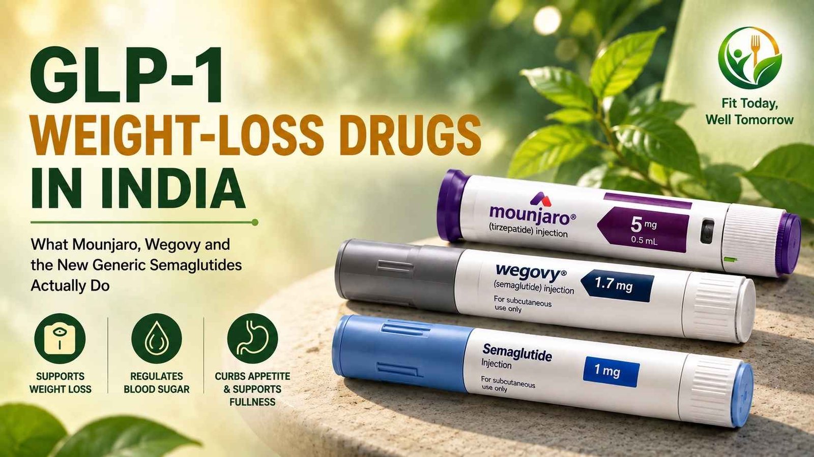 Read more about the article GLP-1 Weight-Loss Drugs in India: What Mounjaro, Wegovy and the New Generic Semaglutides Actually Do
